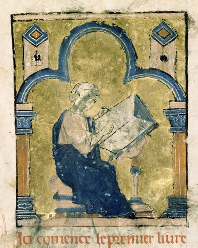 Possible Self Portrait of William of Tyre Writing at His Desk, from Estoire d